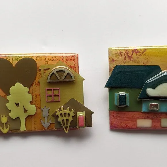 Vintage House Pins By Lucinda Lapel Shirt Pins Brooch Lot of 2 - Picture 5 of 8